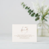 Boho Chic Wilde Bloem Minimalistische QR-code Huwe Informatiekaartje (Staand voorkant)