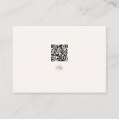 Boho Chic Wilde Bloem Minimalistische QR-code Huwe Informatiekaartje (Achterkant)