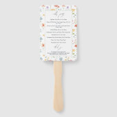 Boho Chic Wilde Bloemen Bloemstuk Bruiloft Handwaaier (Achterkant)