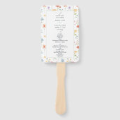 Boho Chic Wilde Bloemen Bloemstuk Bruiloft Handwaaier (Voorkant)