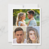 Boho Chic Wilde Bloemen Modern 3 Foto Save The Date (Achterkant)