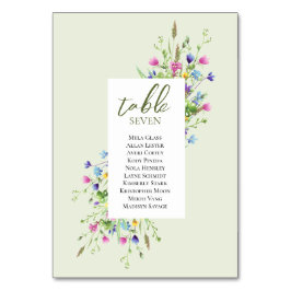 Boho chic Wilde Bloemen Script Trouw zitplaatsen Kaart
