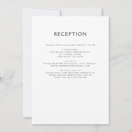 Boho Chic Wildflower Alles in één kleurrijke bruil Kaart (Achterkant)