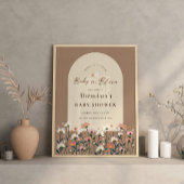 Boho Chic Wildflower Baby in Bloom Shower Poster