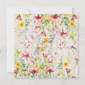 Boho Chic Wildflower Baby shower | Baby in Bloom Kaart (Achterkant)