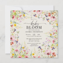 Boho Chic Wildflower Baby shower | Baby in Bloom