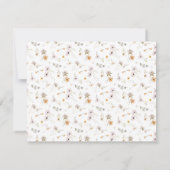 Boho Chic Wildflower Bedankt Notitiekaartje (Achterkant)