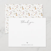 Boho Chic Wildflower Bedankt Notitiekaartje (Voorkant / Achterkant)