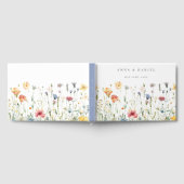 Boho Chic Wildflower bruiloft Gastenboek (Volledig)