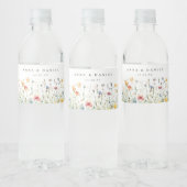 Boho Chic Wildflower bruiloft Waterfles Etiket (Flessen)