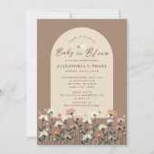 Boho Chic Wildflower Daisy Baby in Bloom Shower Kaart (Voorkant)