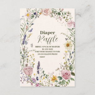 Boho Chic Wildflower Diapper Raffle Informatiekaartje