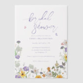 Boho Chic Wildflower Elegant Vrijgezellenfeest Vellum Uitnodigingen (Voorkant)
