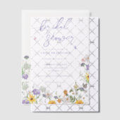 Boho Chic Wildflower Elegant Vrijgezellenfeest Vellum Uitnodigingen (Offset (Uitnodiging))