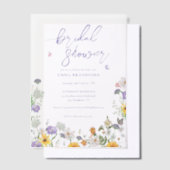 Boho Chic Wildflower Elegant Vrijgezellenfeest Vellum Uitnodigingen (Offset)