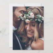 Boho Chic Wildflower Floral Foto Vrijgezellenfeest Kaart (Achterkant)