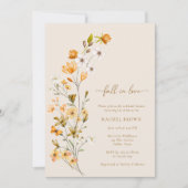 Boho Chic Wildflower Herfst In Love Vrijgezellenfe Kaart (Voorkant)