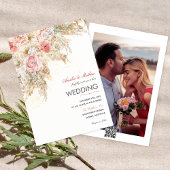 Boho Chic Wildflower Herfst Rustieke Bloemen Huwel Kaart