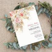 Boho Chic Wildflower Herfst Rustieke Bloemen Huwel Kaart