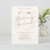 Boho Chic Wildflower Minimalist Garden Wedding Kaart (Staand voorkant)