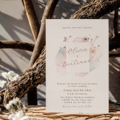Boho Chic Wildflower Minimalist Garden Wedding Kaart
