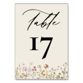 Boho Chic Wildflower Moderne bruiloft Kaart (Achterkant)