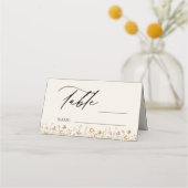 Boho Chic Wildflower Tafelnummer Plaatskaartje (Voorkant)