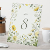 Boho Chic Wildflower Tafelnummerteken Reclamebord Met Voetstuk (Insitu)