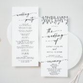 Boho Chic Wildflower Tea Length Wedding Programmakaart