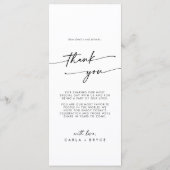 Boho Chic Wildflower Thank You and Wedding Menu (Achterkant)