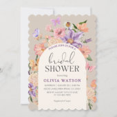 Boho chic Wildflower Vlinders Vrijgezellenfeest Kaart (Voorkant)