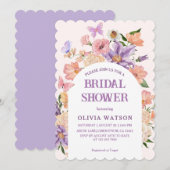 Boho chic Wildflower Vlinders Vrijgezellenfeest Kaart (Voorkant / Achterkant)