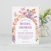 Boho chic Wildflower Vlinders Vrijgezellenfeest Kaart (Staand voorkant)