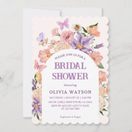 Boho chic Wildflower Vlinders Vrijgezellenfeest Kaart