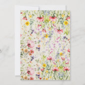 Boho Chic Wildflower Vrijgezellenfeest Kaart (Achterkant)