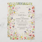 Boho Chic Wildflower Vrijgezellenfeest Kaart (Voorkant / Achterkant)