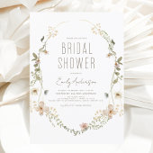 Boho Chic Wildflower Vrijgezellenfeest Kaart