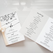 Boho Chic Wildflower We Do Folded Wedding Programma