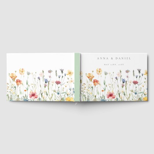 Boho Chic Wildflower Wedding Gastenboek (Volledig)