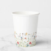 Boho Chic Wildflower Wedding Papieren Bekers (Rechts)
