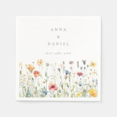 Boho Chic Wildflower Wedding Servet (Voorkant)