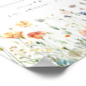 Boho Chic Wildflower Wedding Welcome Poster (Hoek)