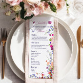 Boho Chic Wildflowers Afstudeerfeest Menu