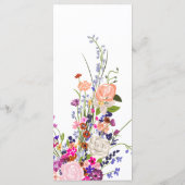 Boho Chic Wildflowers Afstudeerfeest Menu (Achterkant)