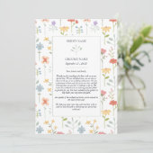 Boho Chic Wildflowers Bloemen Huwelijksreis (Staand voorkant)