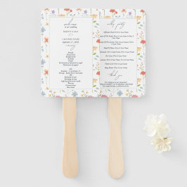 Boho Chic Wildflowers Bloemenprogramma Huwelijk Handwaaier