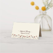Boho Chic Wildflowers Elegante bruiloft Schrijf-in Plaatskaartje (Achterkant)