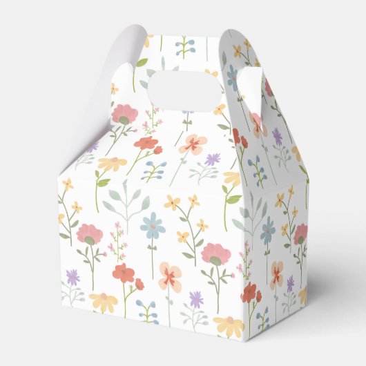 Boho Chic Wildflowers Modern Floral Wedding Bedankdoosjes (Achterkant)