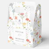 Boho Chic Wildflowers Modern Floral Wedding Bedankdoosjes (Geopend)