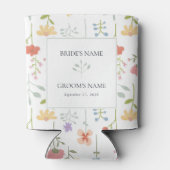 Boho Chic Wildflowers Modern Floral Wedding Favori Blikjeskoeler (Achterkant)